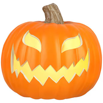 Haunted Living 8.27-in Lighted Pumpkin Free Standing Decoration | Lowe's