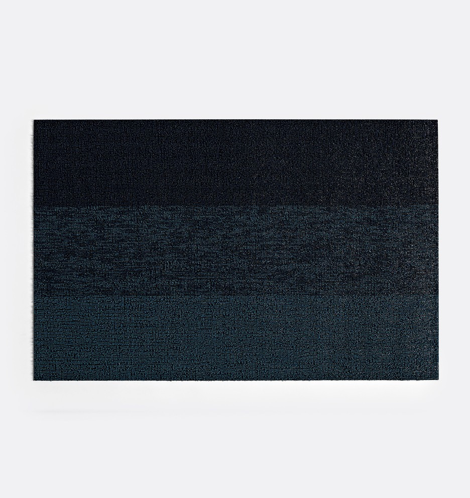 18" x 28" Blue Chilewich Marbled Stripe Mat
 | Rejuvenation | Rejuvenation