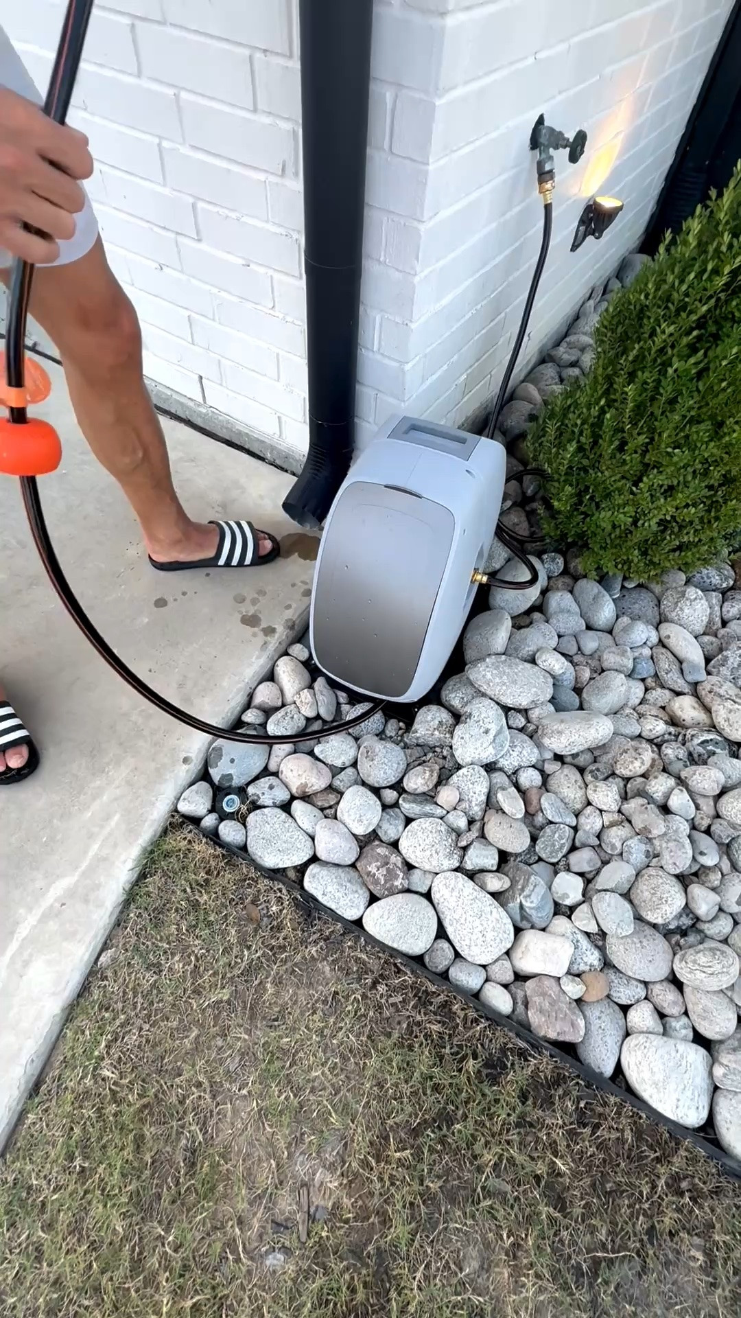 We love this retractable hose we got for our front lawn also great for backyard

#LTKHome