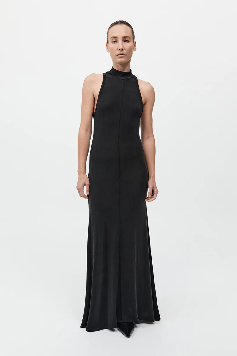 Racer Back Jersey Maxi Dress - Black | St. Agni (US, UK, EU)