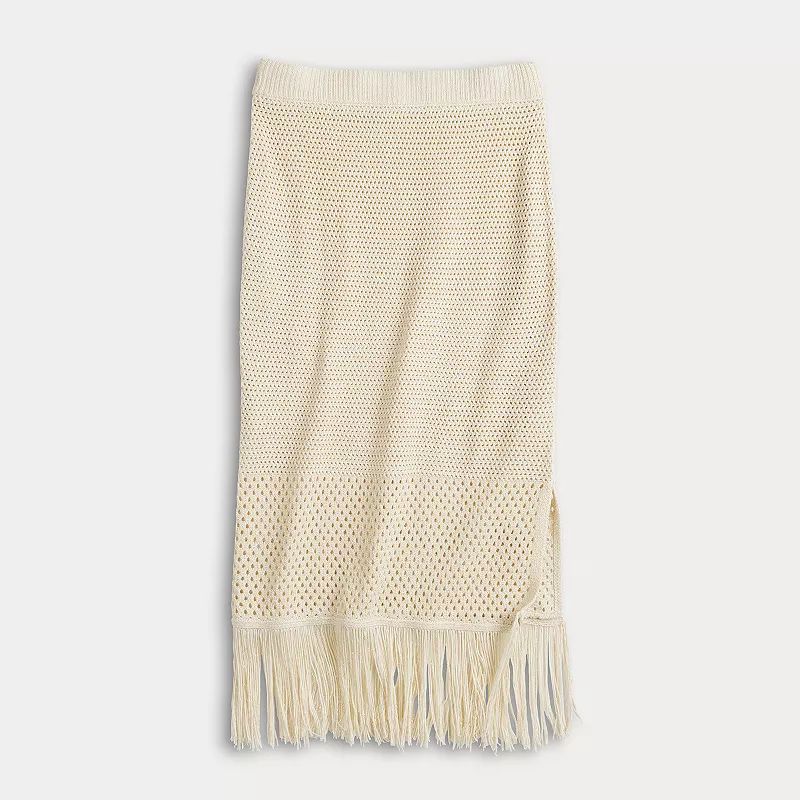 Women's INTEMPO Fringe Sweater Skirt | Kohl's