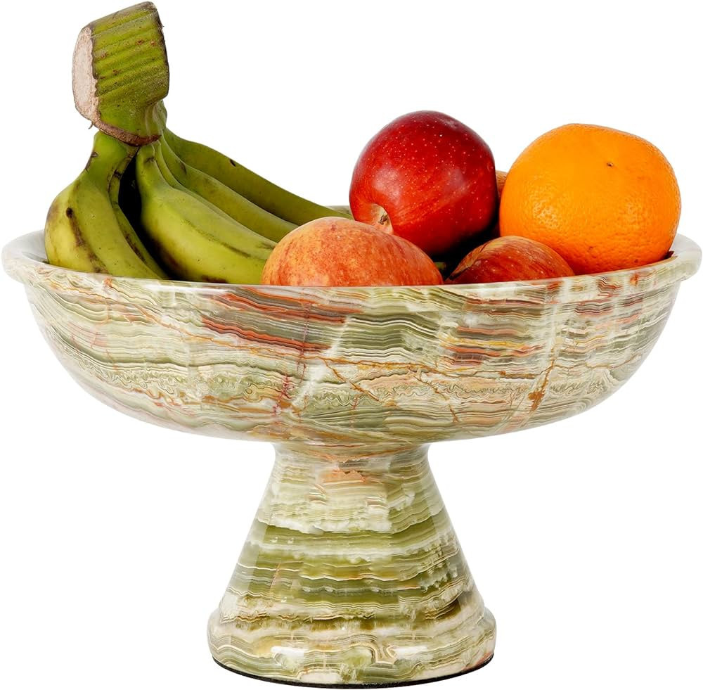 Radicaln Marble Fruit Bowl Green Onyx 12"x8" inch Handmade kitchen table Bowl - Dining Fruit Hold... | Amazon (US)