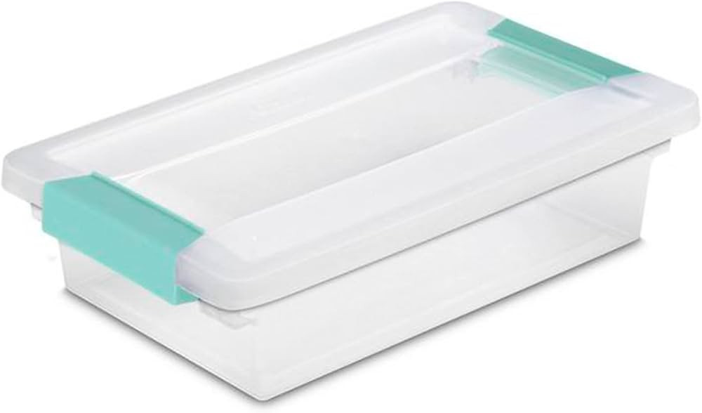Sterilite Small Clip Box, Stackable Storage Bin with Latching Lid, Plastic Container to Organize ... | Amazon (US)