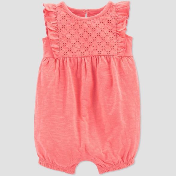 Baby Girls' Eyelet Romper - Just One You® made by carter's Pink | Target