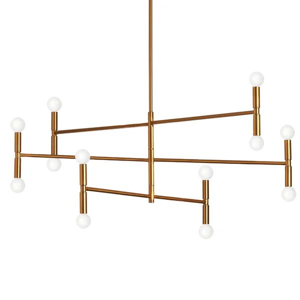 Skelly 12 - Light Dimmable Sputnik Modern Linear Chandelier | Wayfair North America