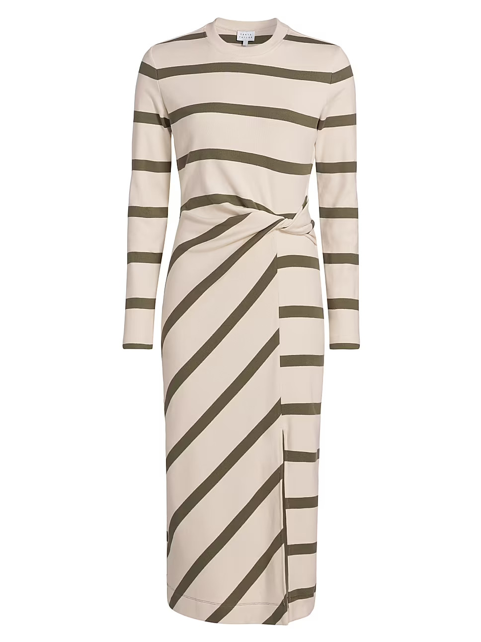 Cody Striped Twist Midi-Dress | Saks Fifth Avenue