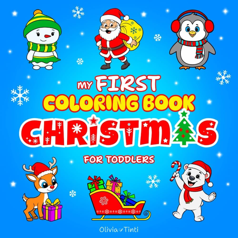 My First Christmas Coloring Book for Toddlers: 50 Bold, Simple, Big and Easy to Color Illustratio... | Amazon (US)