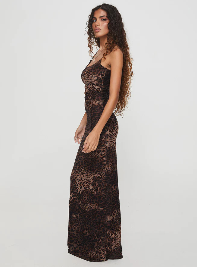 Knox Maxi Dress Leopard | Princess Polly US