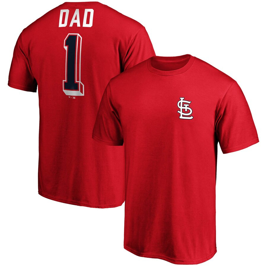 Men's St. Louis Cardinals Fanatics Branded Red Number One Dad Team T-Shirt | MLB Shop