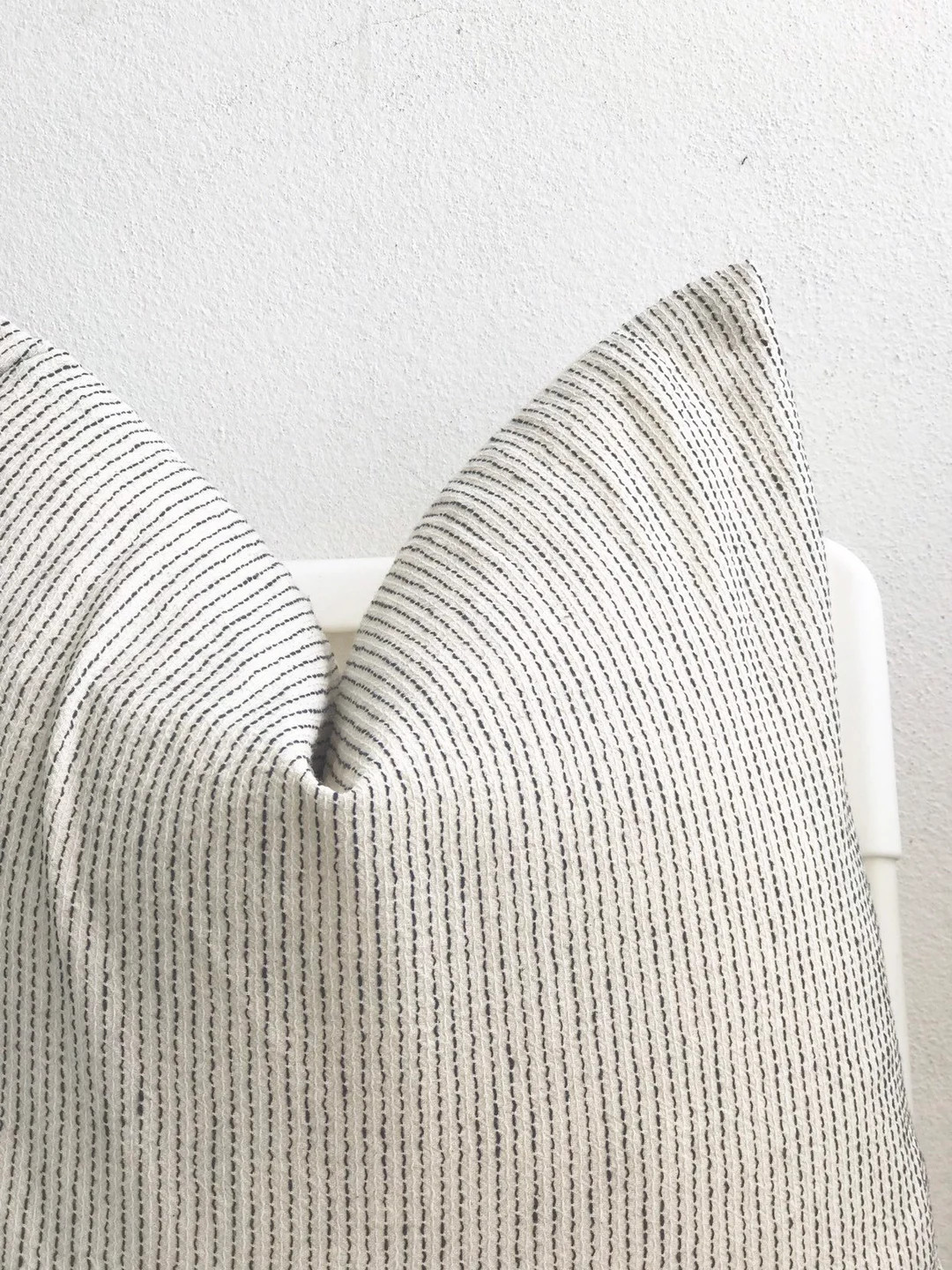 White Cream Black Striped Pillow Cover - Etsy | Etsy (US)