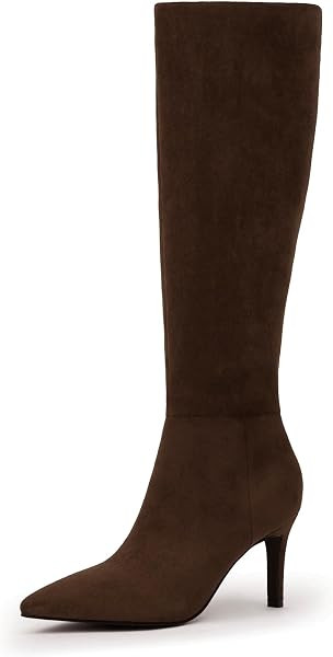 Knee High Boots Women Pointed Toe Stiletto Heel Tall Boots | Amazon (US)
