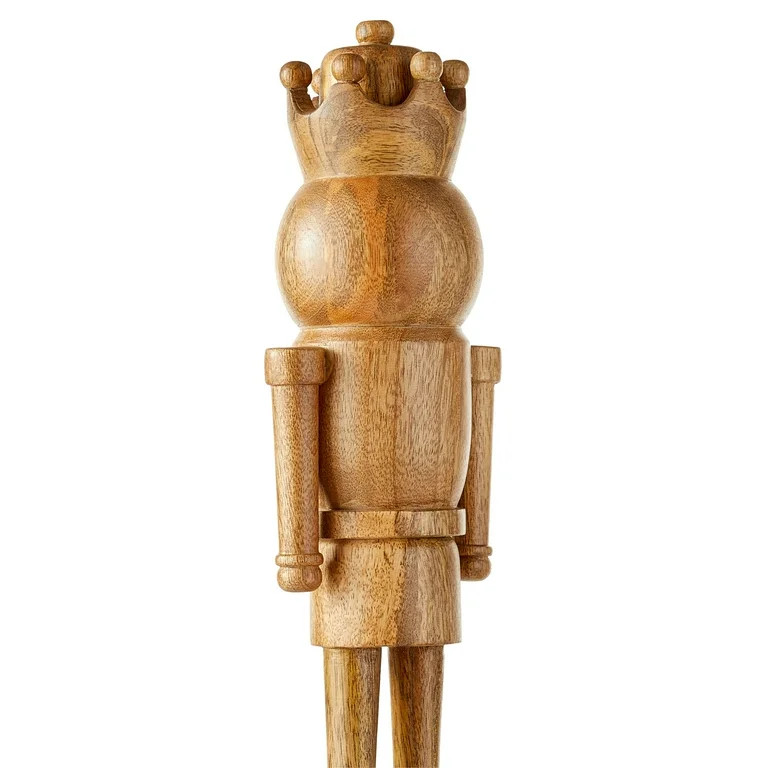 Natural Wood Nutcracker Decoration, 16 in, by Holiday Time | Walmart (US)