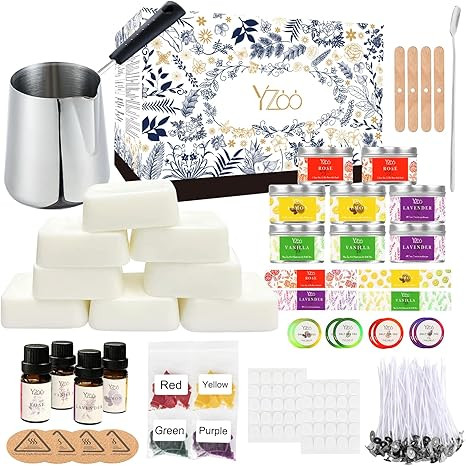 Complete Candle Making Kits for Adults Beginners,DIY Candle Making Supplies Include Soy Wax,Wax M... | Amazon (US)