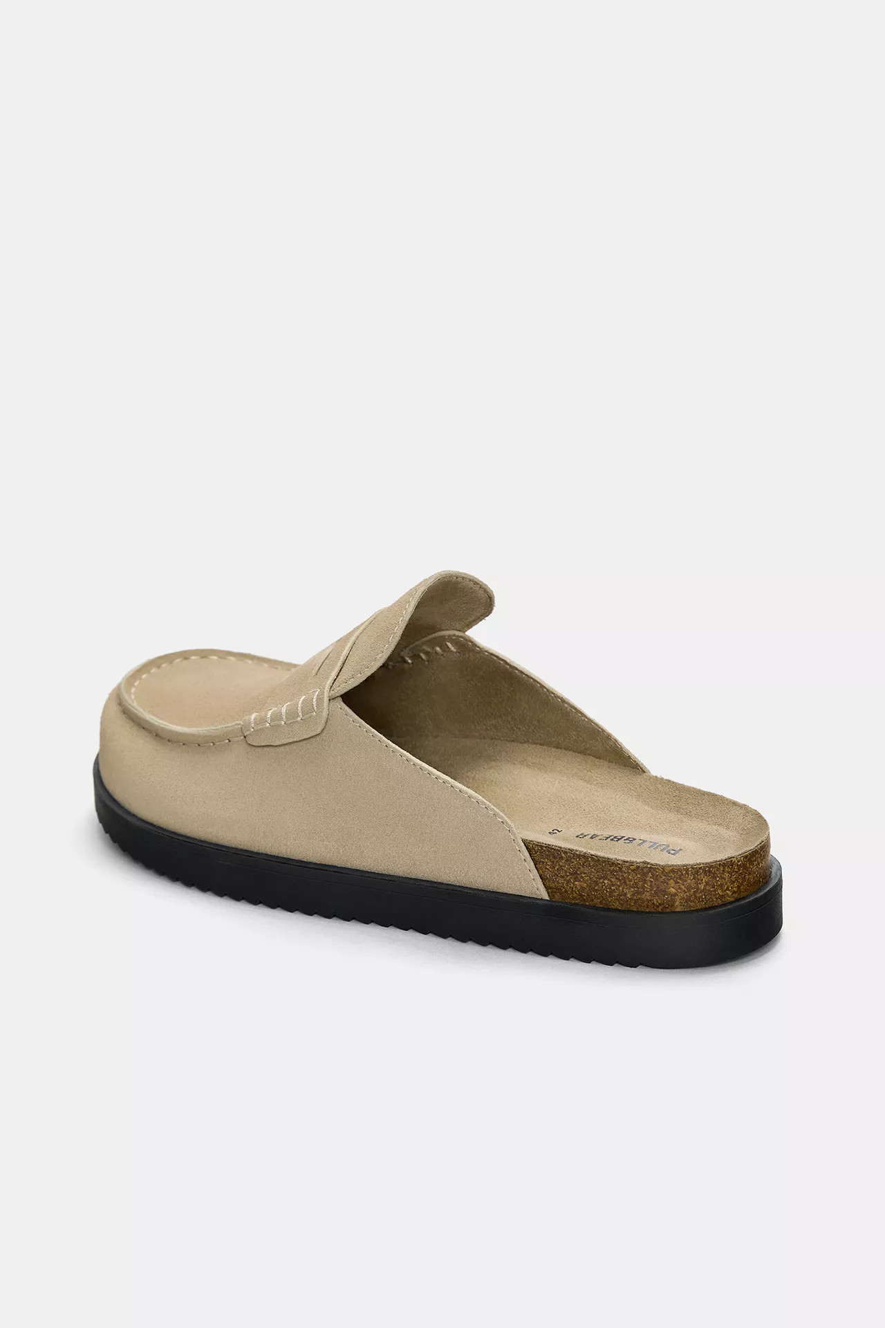 Leather clogs with penny strap | PULL and BEAR UK