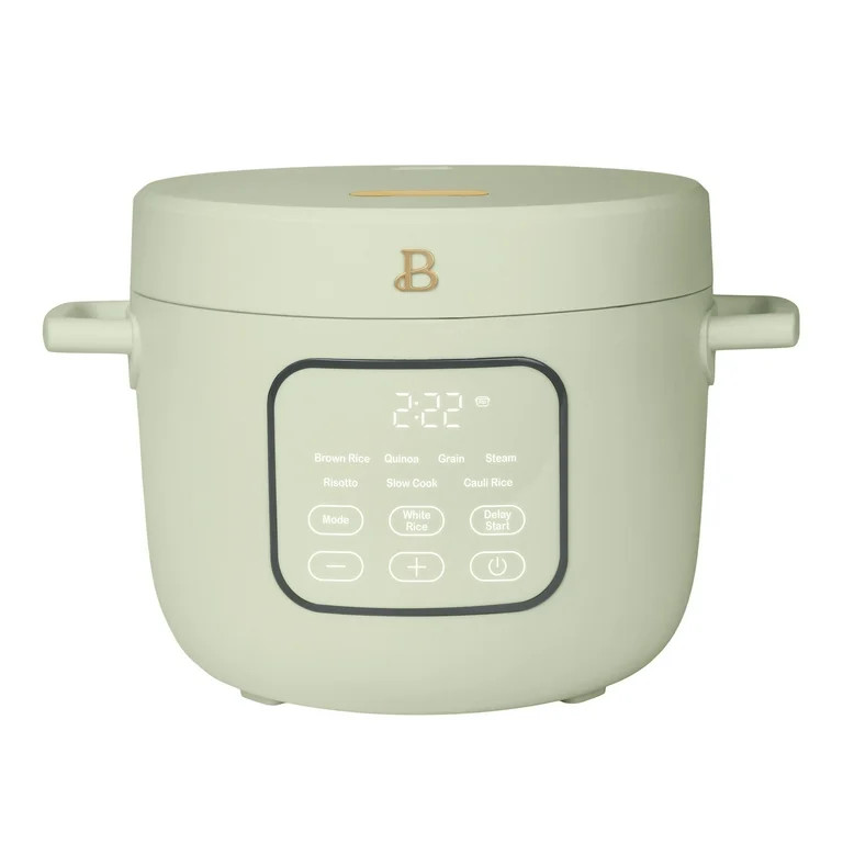 Beautiful 14-Cup Electric Rice and Grain Cooker, Ceramic Nonstick Coating, Sage Green by Drew Bar... | Walmart (US)