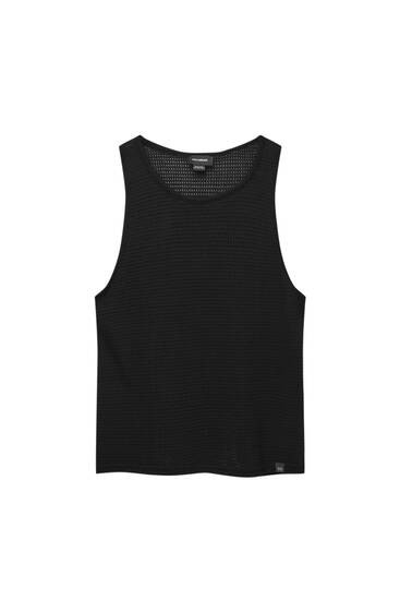 Opengewerkte tanktop in crochetstijl | PULL and BEAR NL