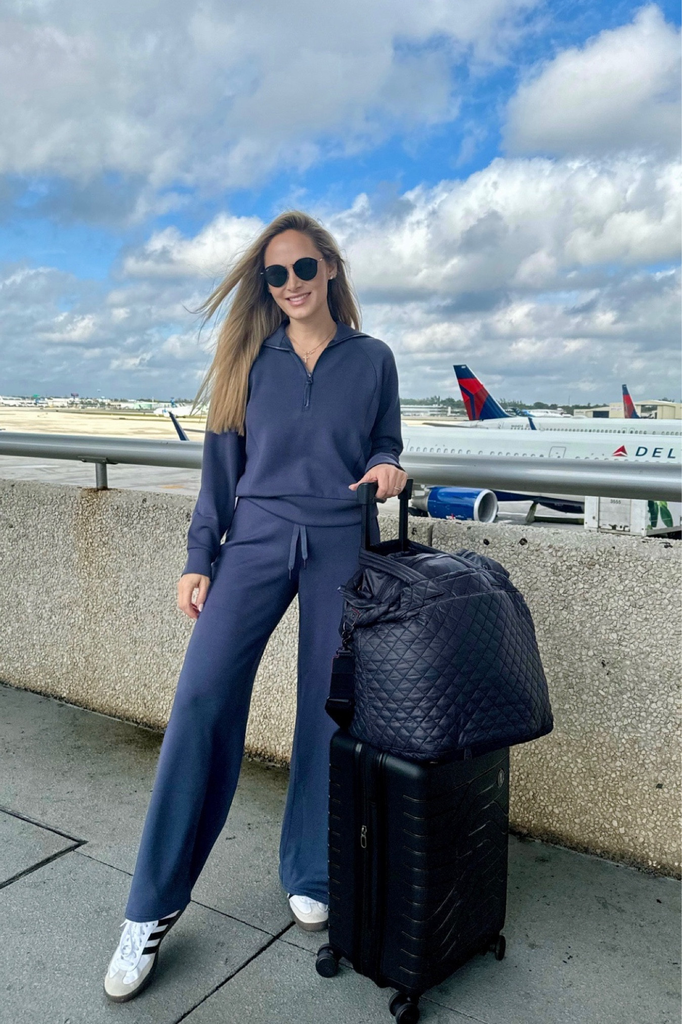 So comfortable in this Spanx AirEssentials outfit! Great for your next travel outfit! Discount code: JESSXSPANX 
WEARING  SMALL 

#LTKTravel #LTKCon #LTKOver40