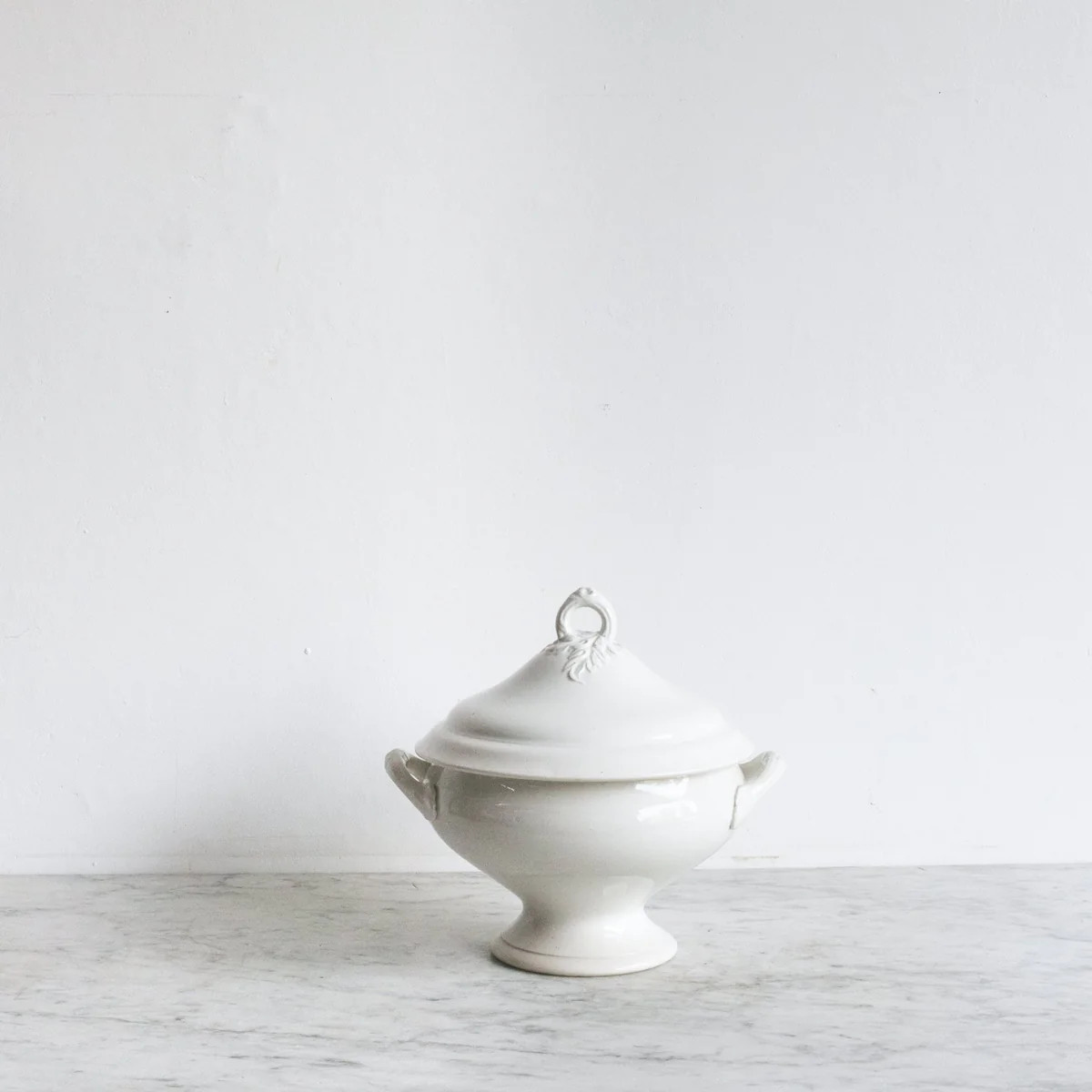 Ironstone Tureen With Acanthus Handle - The French Kitchen - elsie green | Elsie Green US