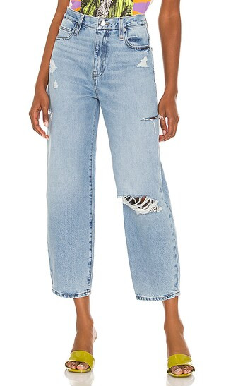 Ultra High Barrel Leg in Nappa Rips | Revolve Clothing (Global)