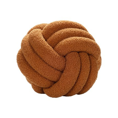 Doolland 11 in Lamb Wool Knot Ball Pillow Home Decor Cushion Lamb Wool Throw Pillow Cushion Handmade | Walmart (US)