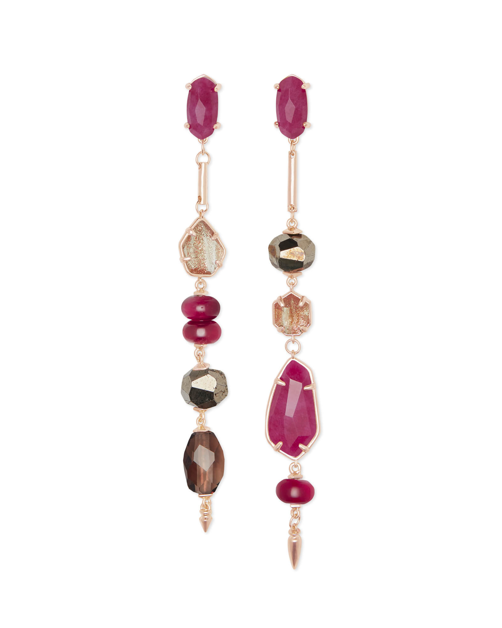 Cosette Rose Gold Statement Earrings in Maroon Mix | Kendra Scott