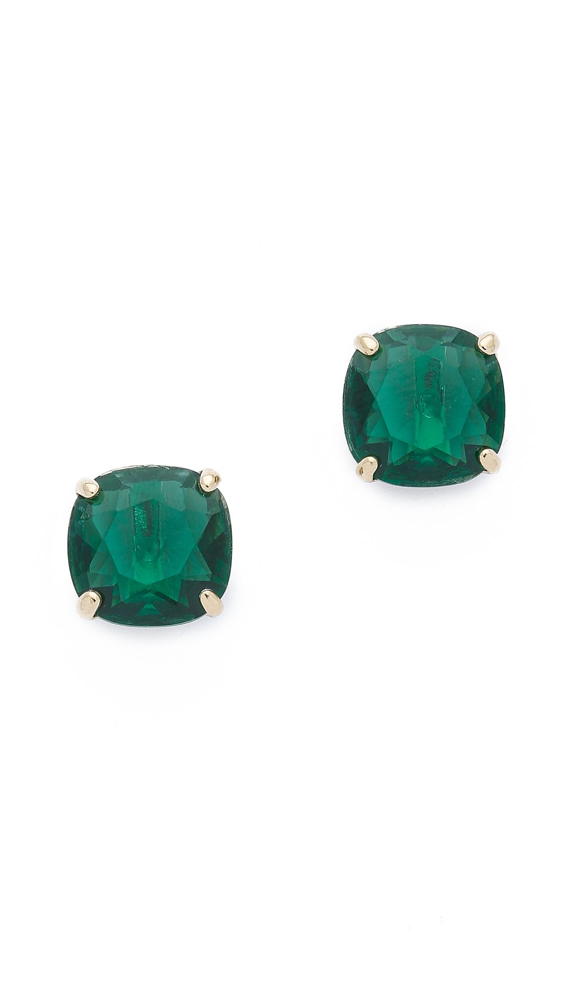 Kate Spade New York Small Square Stud Earrings - Emerald | Shopbop