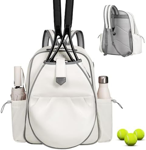 Tennis Bags for Women, Waterproof Tennis Sling Crossbody Shoulder Backpack Holds 2 Rackets, Tenni... | Amazon (US)