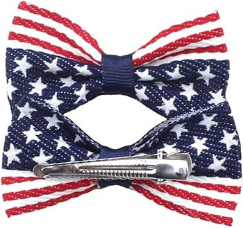 2 Pcs/Pack Girls American Flag Hair Bow Hair Clips Fourth of July Hair Accessories Patriotic Hair... | Amazon (US)