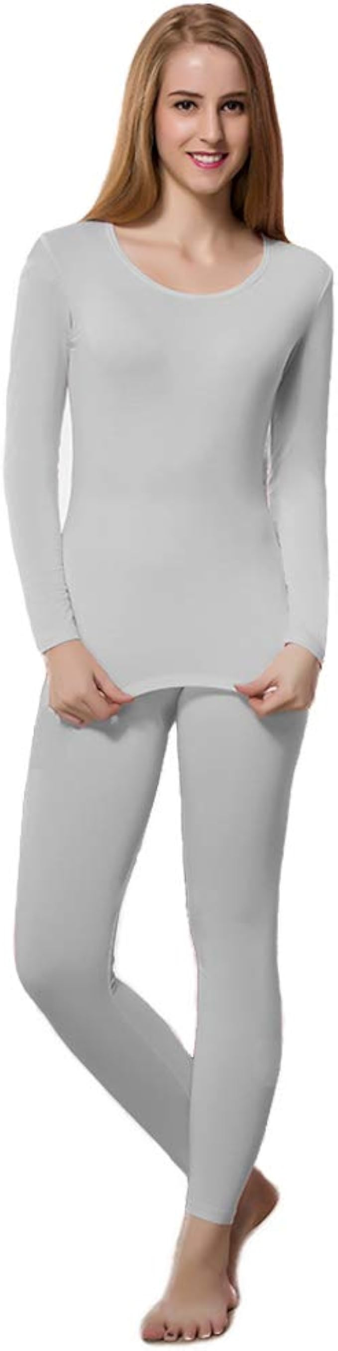 Thermal Underwear Women Ultra-Soft Long Johns Set Base Layer Skiing Winter Warm Top & Bottom | Amazon (US)