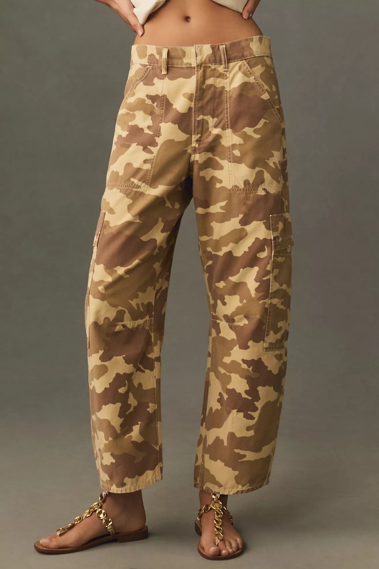 Citizens of Humanity Marcelle Camo Cargo Barrel Pants | Anthropologie (US)