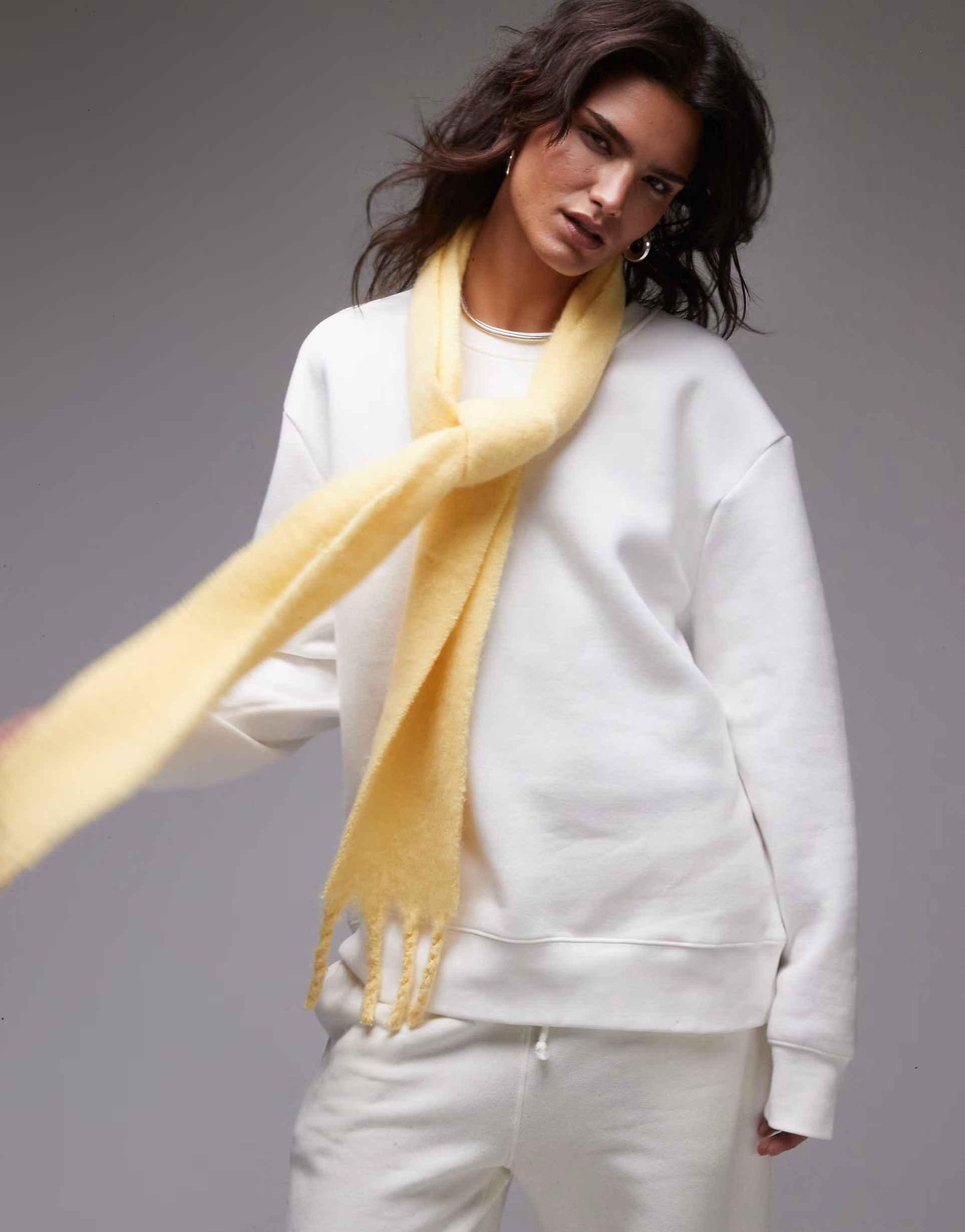 Topshop Seb skinny scarf in yellow | ASOS (Global)