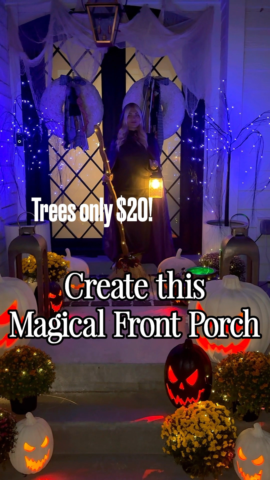 Magical Halloween porch set up! These are my favorite light up tree and I buy this cheesecloth in bulk and put it everywhere! It’s the best one I’ve found! 

#LTKSeasonal #LTKFindsUnder50 #LTKHome