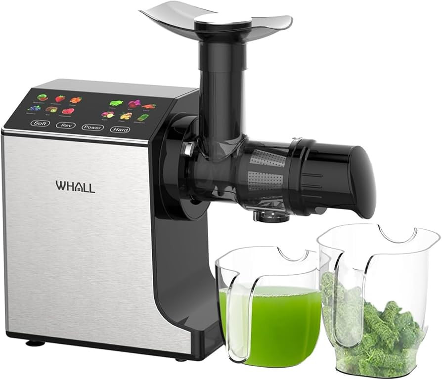 Amazon.com: whall Masticating Slow Juicer, Professional Stainless Juicer Machines for Vegetable a... | Amazon (US)