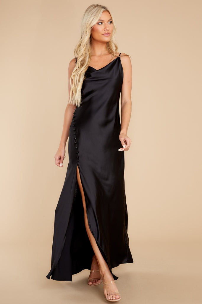 Illustrious Woman Black Maxi Dress | Red Dress 