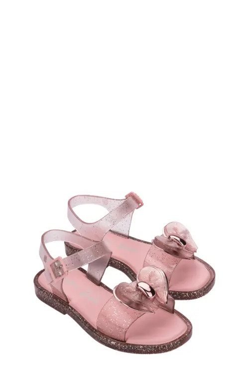 Melissa x Barbie Mini Mar Sandal in Pink Glitter at Nordstrom, Size 1 M | Nordstrom