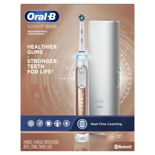 Oral-B 6000 SmartSeries Electric Toothbrush, Rose Gold | Walmart (US)