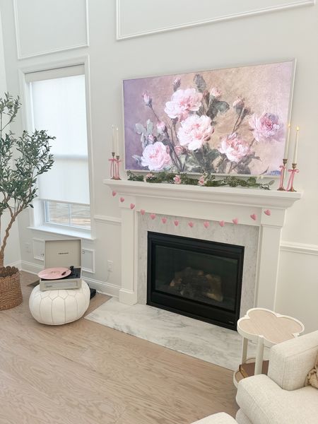 Living room decor 💗 
Valentines heart garland 
Amazon olive tree 
Fireplace decor 

#LTKfindsunder50 #LTKhome #LTKfindsunder100