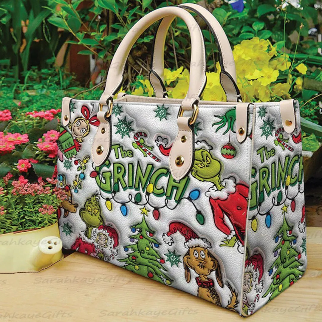 Grinch Christmas Leather Purse 3 Size Grinch Lover Handbag - Etsy | Etsy (US)