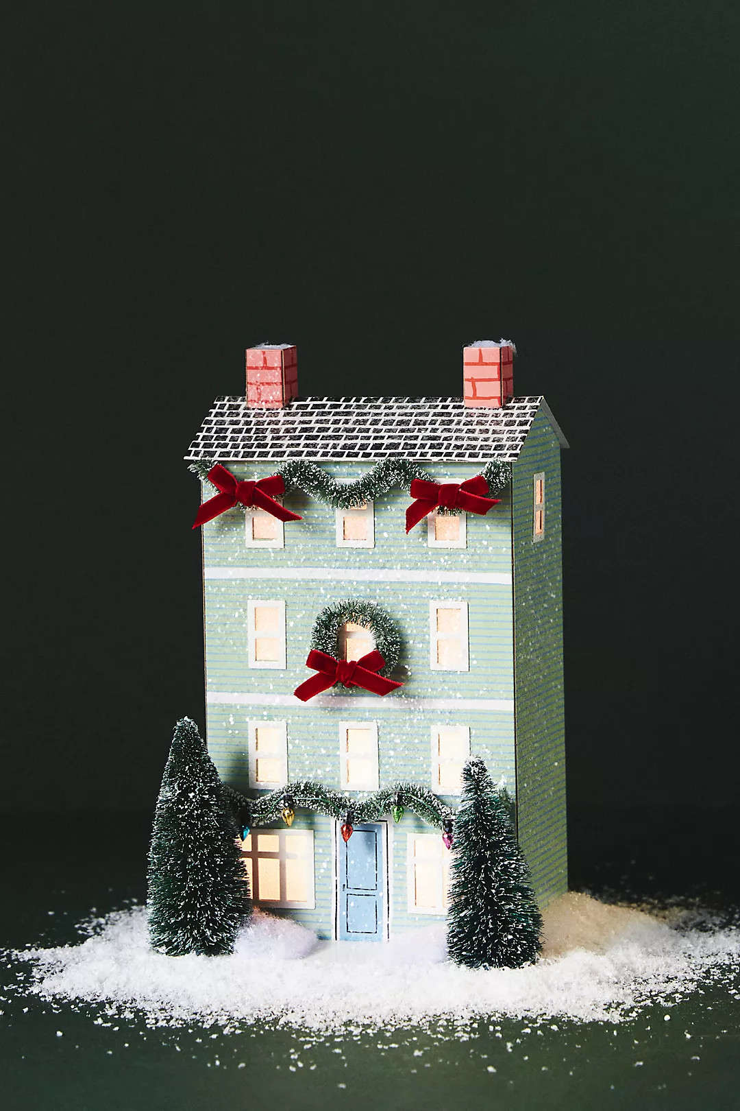 George & Viv Light-Up Holiday Townhouse | Anthropologie (US)