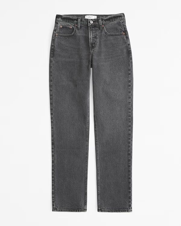 Curve Love Mid Rise 90s Straight Jean | Abercrombie & Fitch (US)