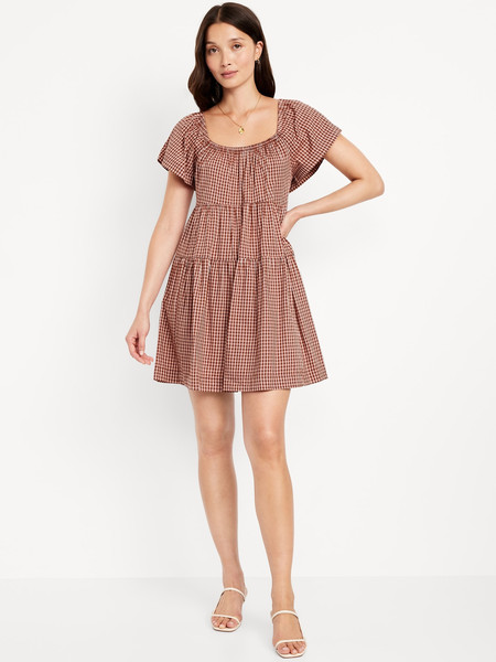 Tiered Mini Swing Dress | Old Navy (CA)