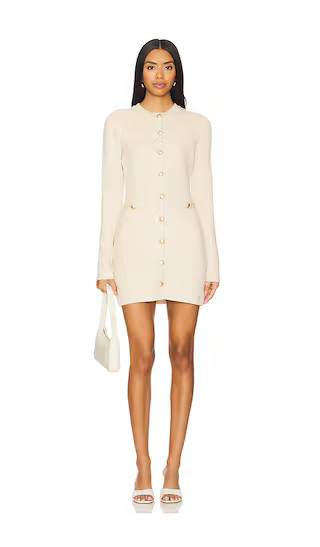 Tena Knit Dress in Cream | Revolve Clothing (Global)