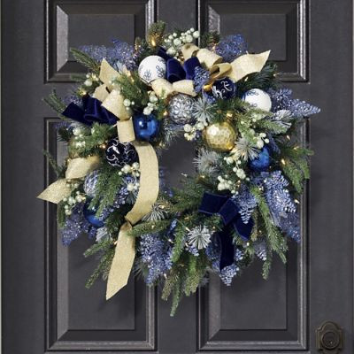 Royale Bleu Wreath | Frontgate
