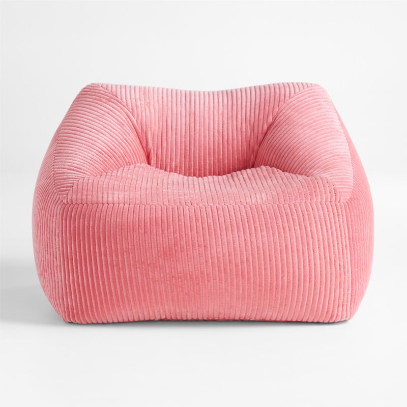 Pink Corduroy Kids Plush Chair | Crate & Kids | Crate & Barrel