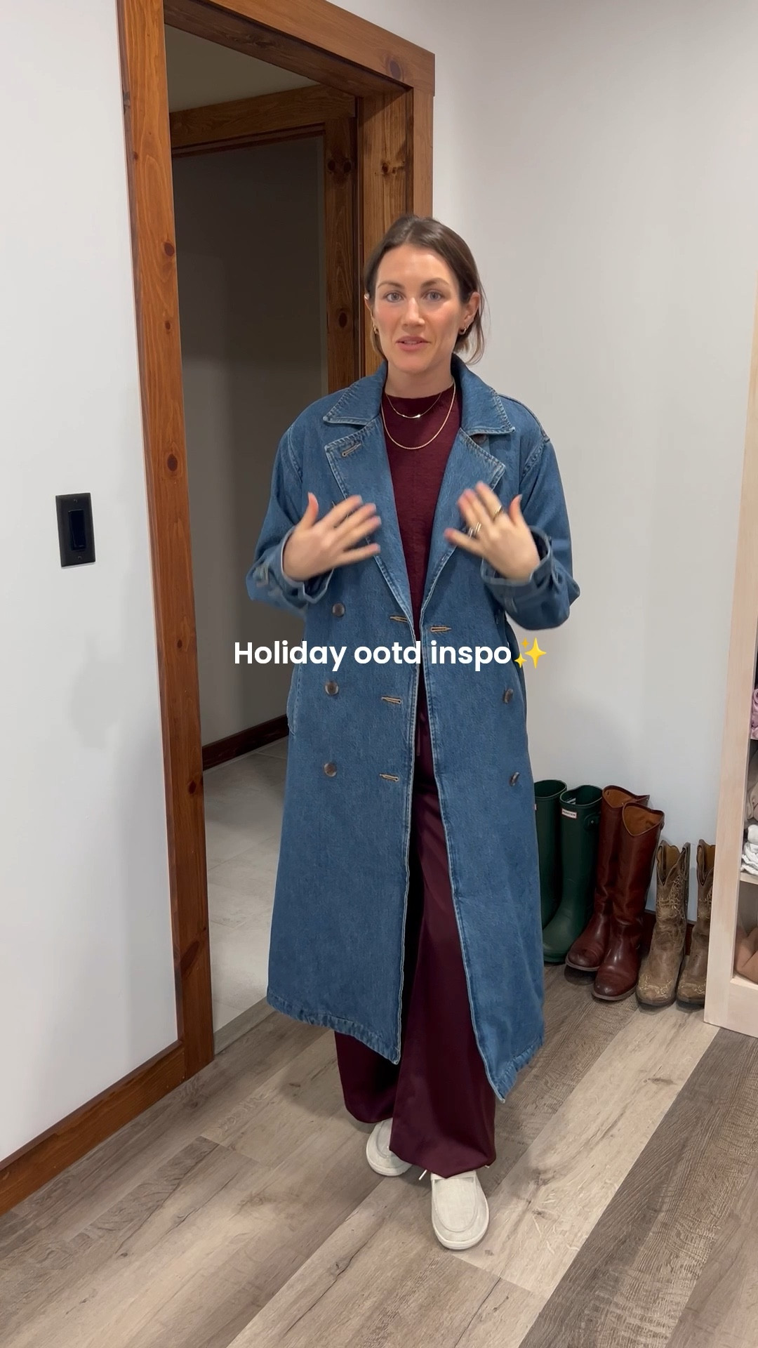 Holiday shopping outfit

Christmas outfit inspo, Christmas outfit, Christmas shopping, holiday shopping, mom ootd, mom life, ootd, denim trench coat, denim jacket, satin pants, burgundy outfit 

#LTKmomlife #LTKootd #LTKHoliday