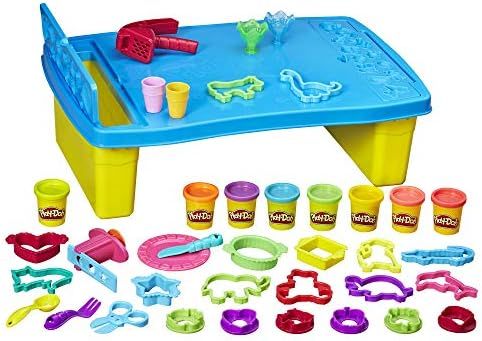 Play-Doh Play 'N Store Kids Play Table for Arts & Crafts Activities with 8 Non-Toxic Colors, 2 Oz... | Amazon (US)