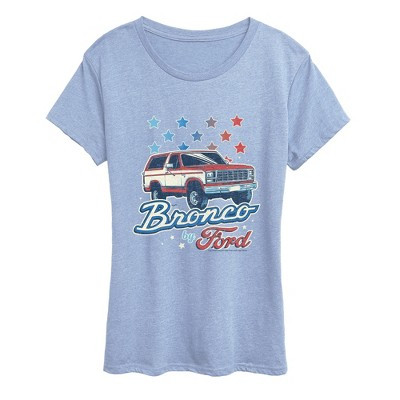 Women's Ford Bronco Americana Short Sleeve Graphic T-Shirt - Heather Chambray Blue - 4X | Target