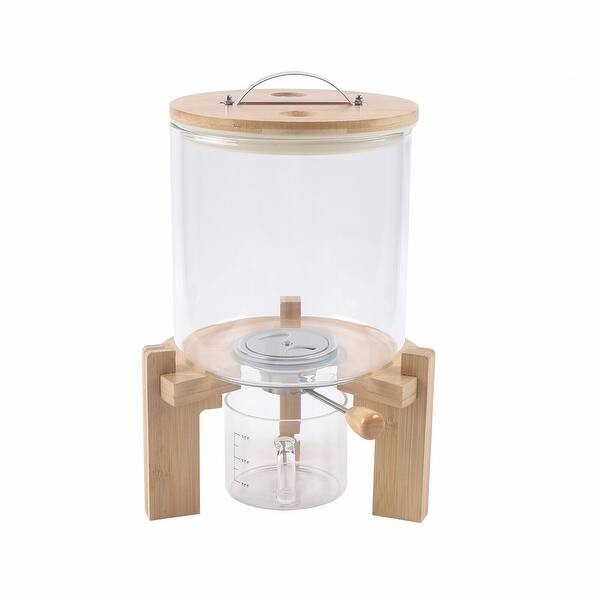 Glass Kitchen Storage Dry Food Dispenser Rice Cereal Canister | Bed Bath & Beyond
