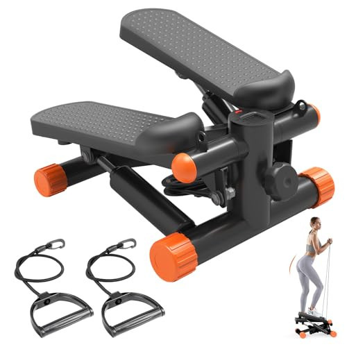 Sweetcrispy Mini Stair Steppers with Resistance Bands for Exercise at Home, Portable Exercise Twist Stepper Machine for Full Body Workout, 300LBS Capacity | Amazon (US)