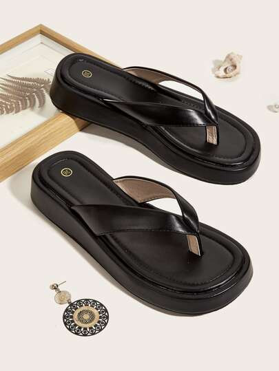 Minimalist Flatform Thong Sandals | SHEIN